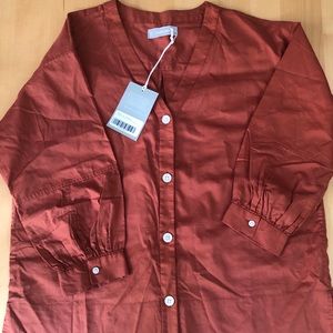 Everlane Silky Cotton Lantern Top, NWT, Size:6